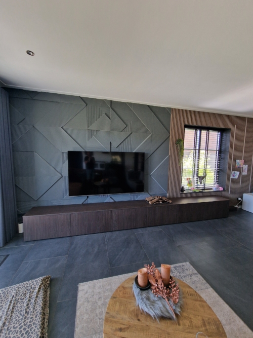 TV-meubel met waterdamp haard