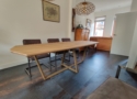 Unieke robijnvormige tafel 260x90cm